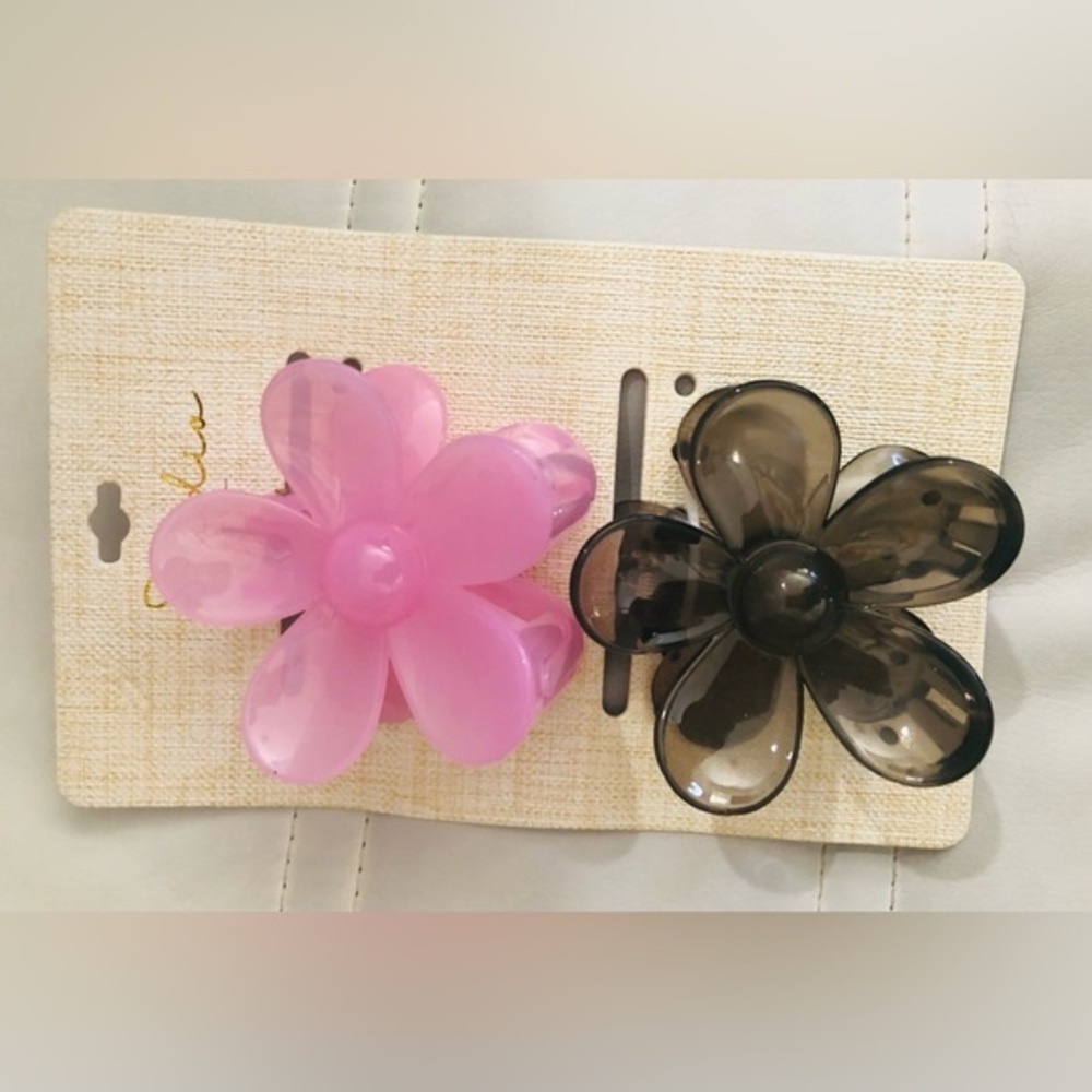 2piece Beautiful 3D pink gold butterfly & oversized‎ hair jaw clip set new - Picture 12 of 13